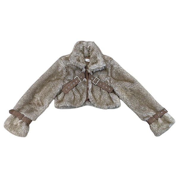 EYELET BELT FUR JACKET