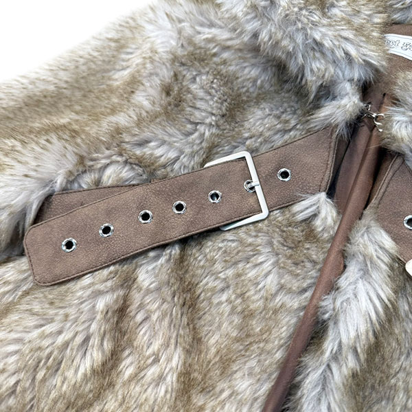 EYELET BELT FUR JACKET