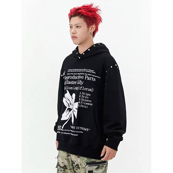 RIVET FLOWER HOODIE
