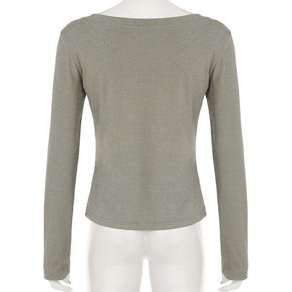 LETTER RIB L/S T-SHIRTS
