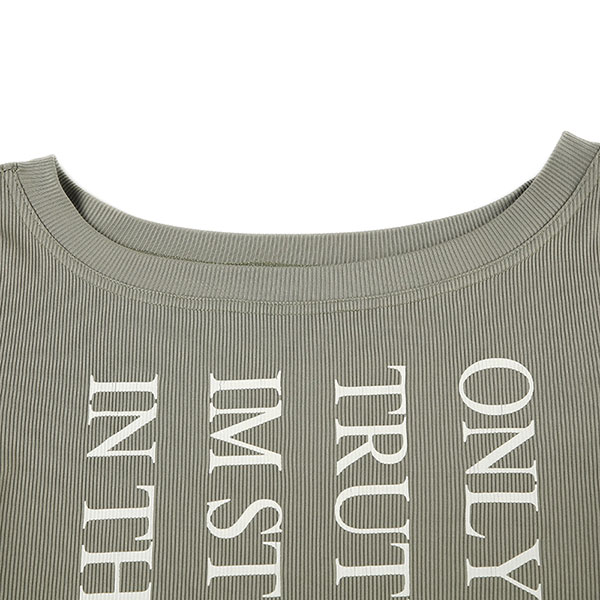 LETTER RIB L/S T-SHIRTS