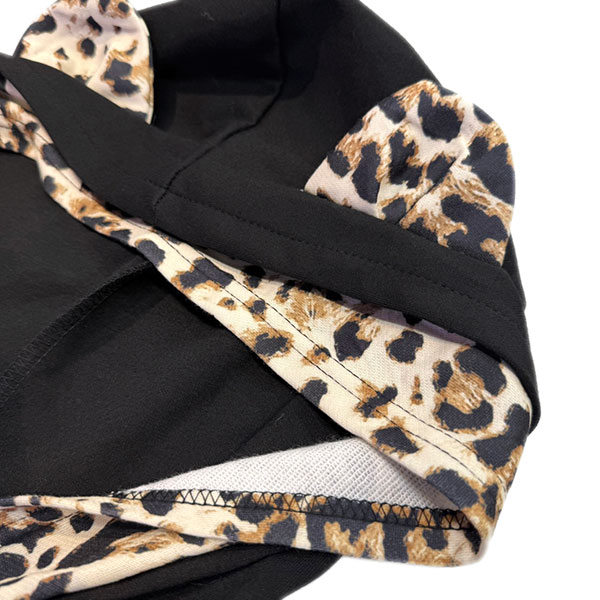 CROSS LEOPARD ZIP HOODIE