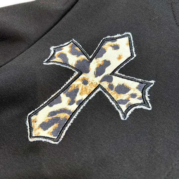 CROSS LEOPARD ZIP HOODIE