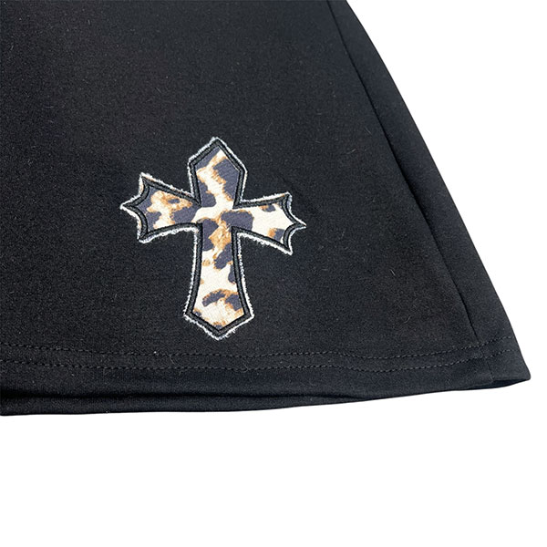 CROSS LEOPARD SKIRT