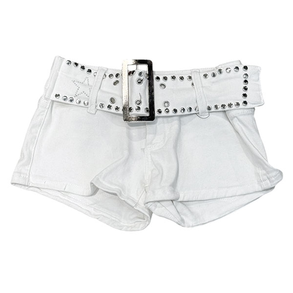 RIVET WIDE BELT SHORTS
