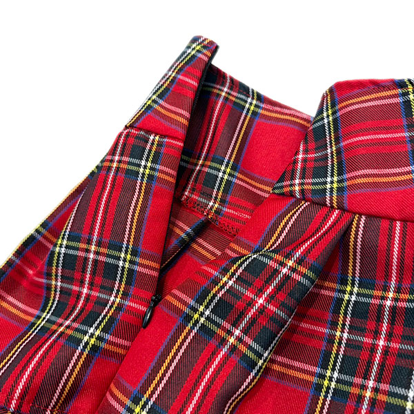 CHECK PLEATS MICRO SKIRT