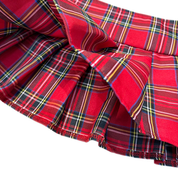 CHECK PLEATS MICRO SKIRT