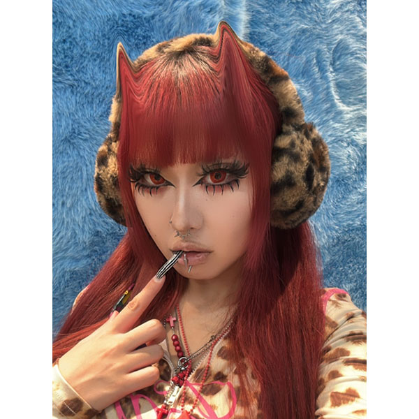 LEOPARD FUR EARMUFFS