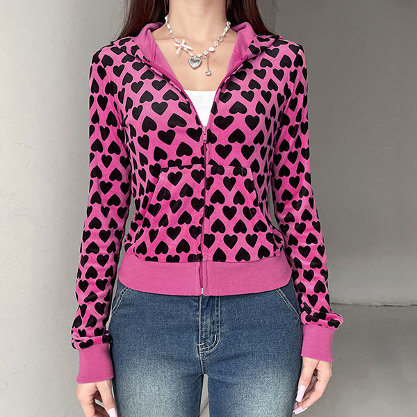 HEART ZIP HOODIE