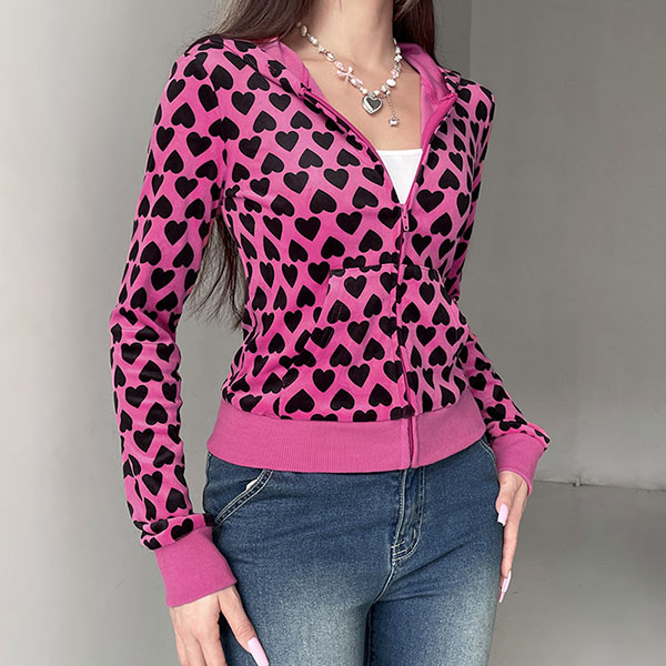 HEART ZIP HOODIE