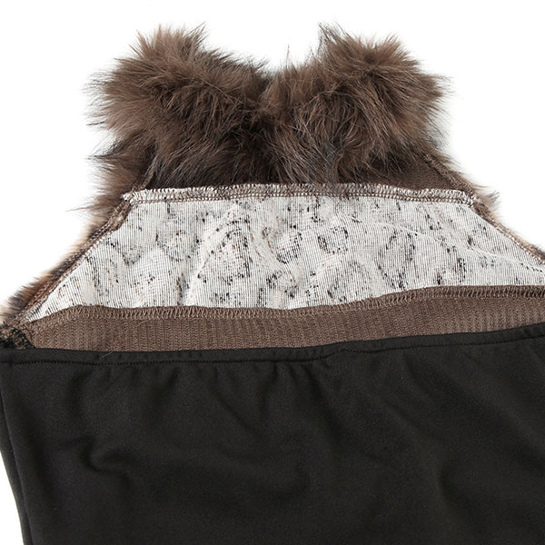TRIM LEOPARD HALTER NECK