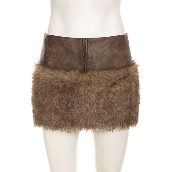 FUR MINI SKIRT