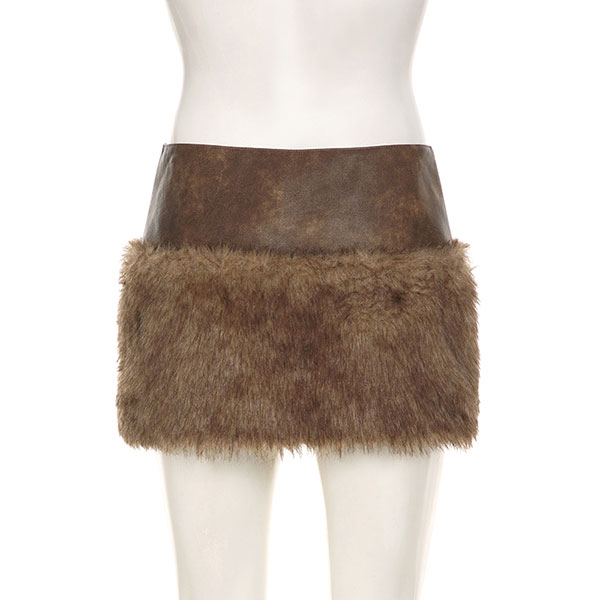 FUR MINI SKIRT