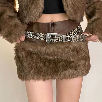 FUR MINI SKIRT