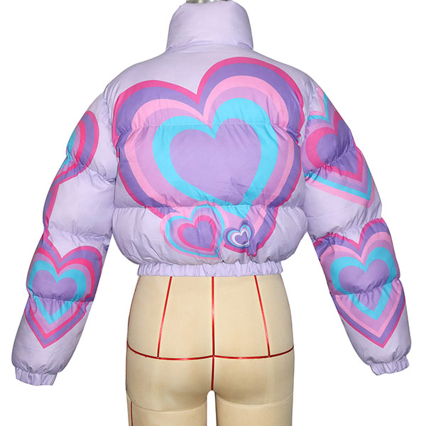 HEART CROPPED PUFF JACKET