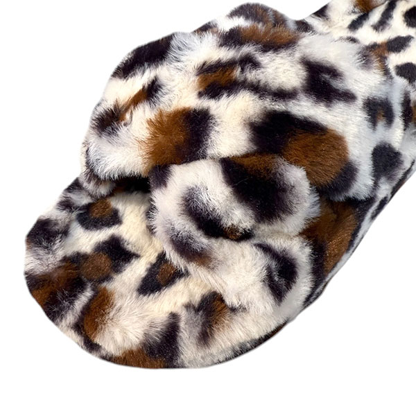 LEOPARD FUR SANDAL