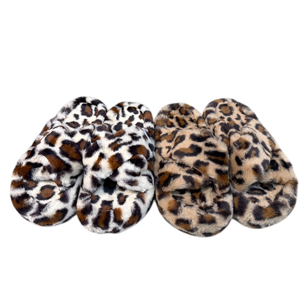 LEOPARD FUR SANDAL