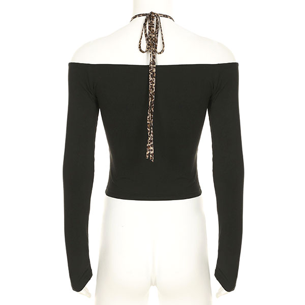 LEOPARD RIBBON OFF SHOULDER