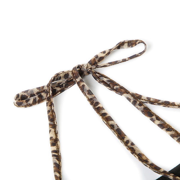 LEOPARD RIBBON OFF SHOULDER