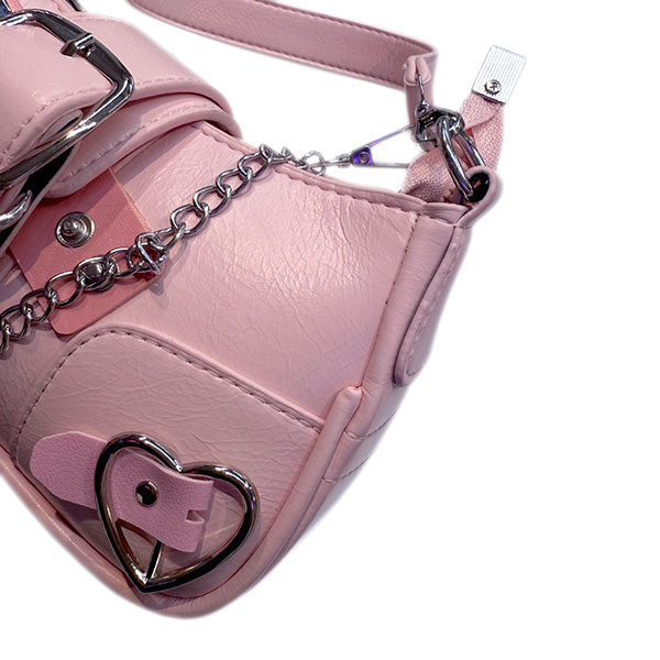 METAL PARTS SHOULDER BAG