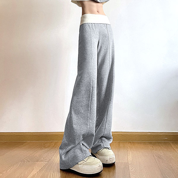 KNIT RIB PANTS