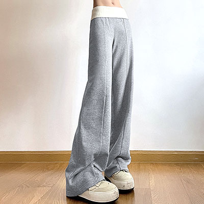 KNIT RIB PANTS