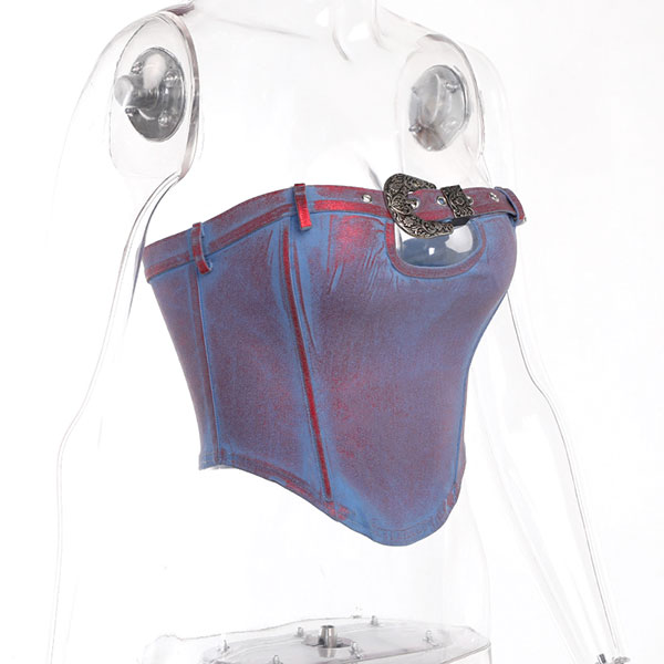 BUCKLE BELT BUSTIER