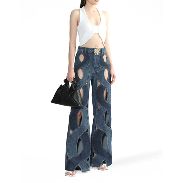 TWIST DENIM PANTS