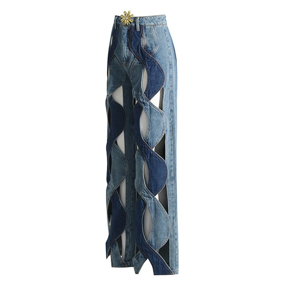 TWIST DENIM PANTS