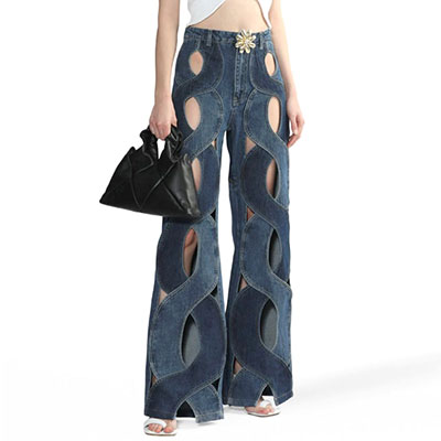 TWIST DENIM PANTS