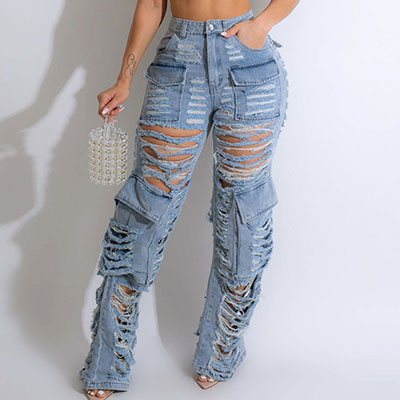DESTROY DAMAGE DENIM PANTS