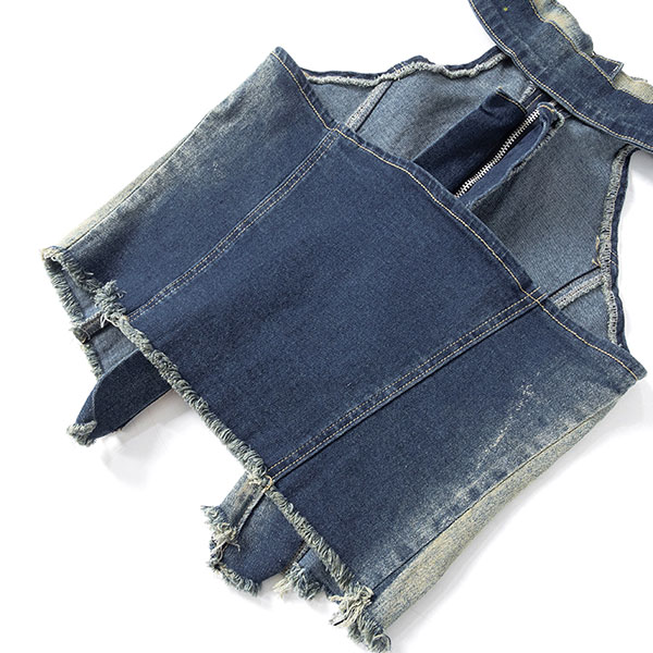 DENIM ZIP VEST