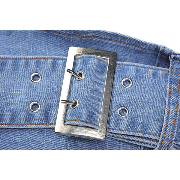 WIDE BELT DENIM TWO PIECE