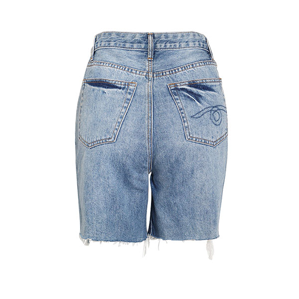 LACE UP DAMAGE SHORTS