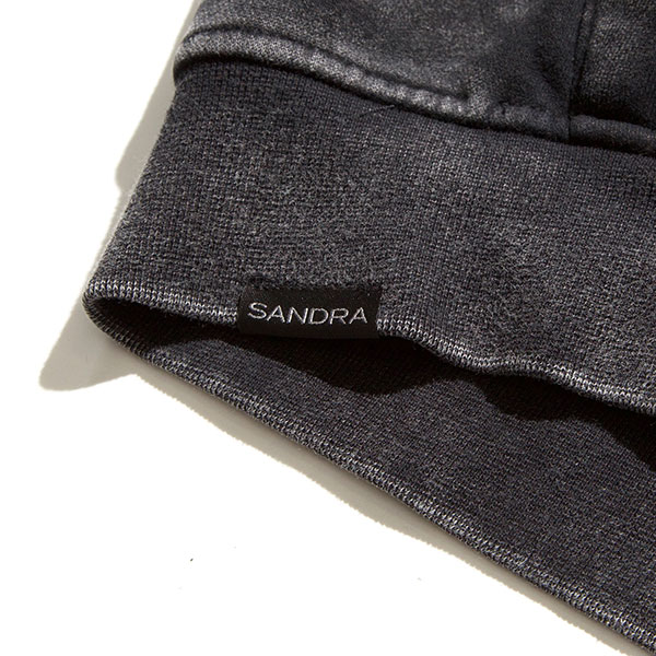 METAL PIGMENT CROPPED ZIP HOODIE