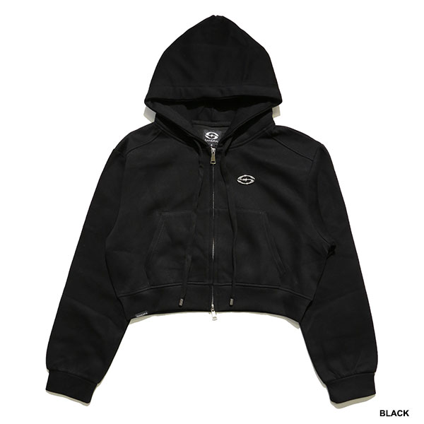 PLATE LACE CROPPED ZIP HOODIE
