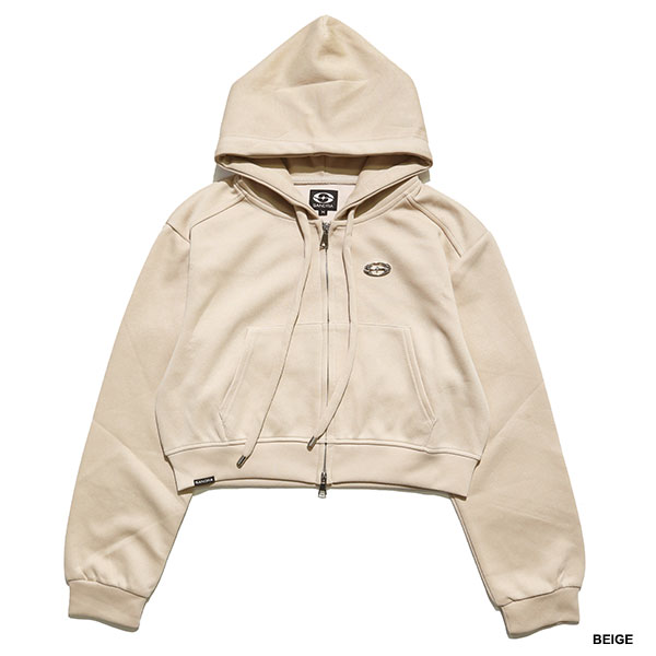 PLATE LACE CROPPED ZIP HOODIE