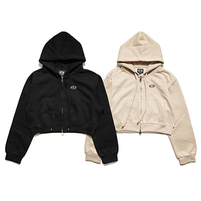 PLATE LACE CROPPED ZIP HOODIE