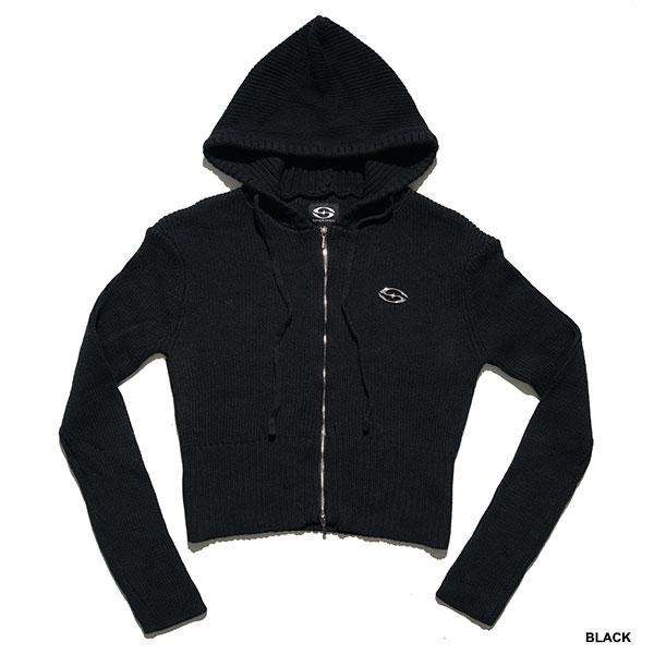 PLATE KNIT ZIP HOODIE