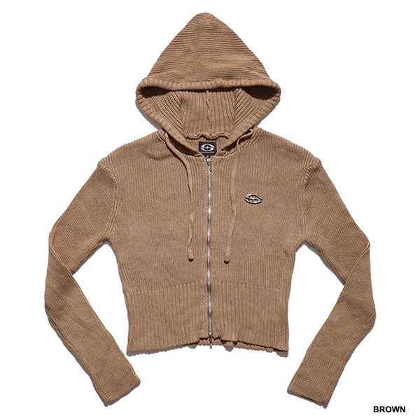 PLATE KNIT ZIP HOODIE