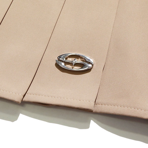 PLATE PLEATS BELT SKIRT