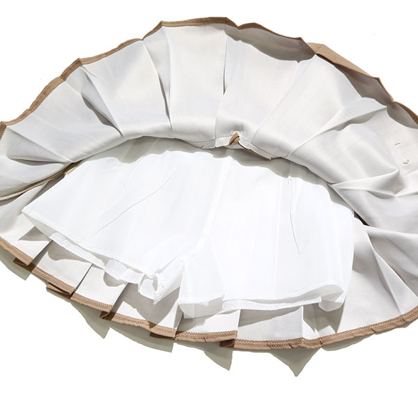 PLATE PLEATS BELT SKIRT