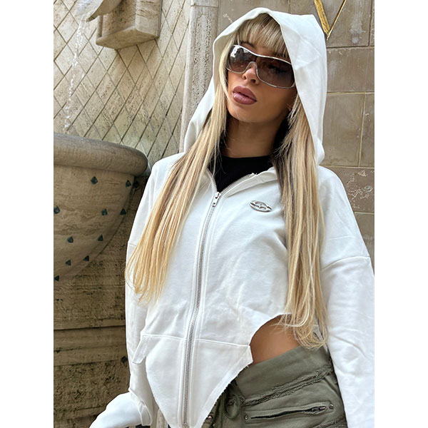 PLATE TAIL ZIP HOODIE