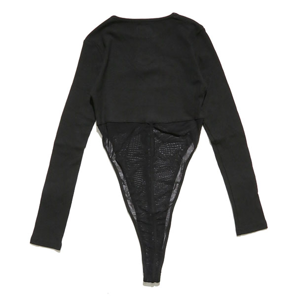 PLATE HALF SHEER BODYSUIT