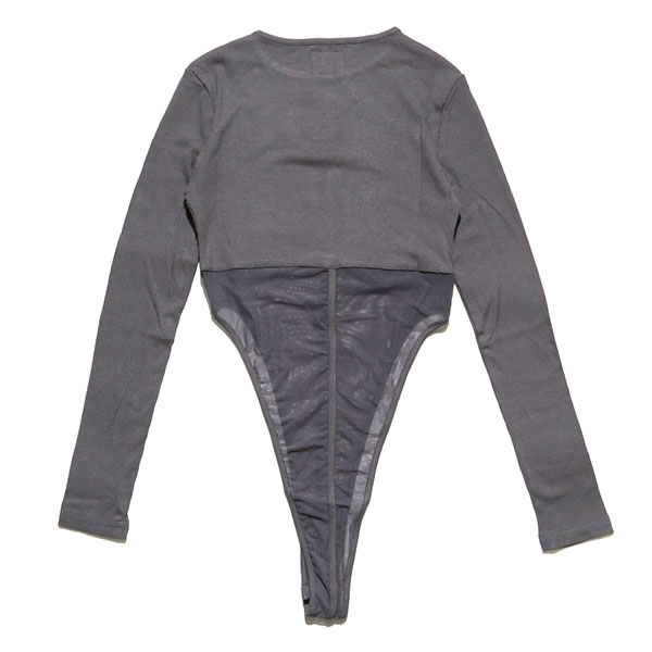 PLATE HALF SHEER BODYSUIT