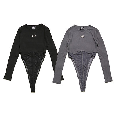 PLATE HALF SHEER BODYSUIT