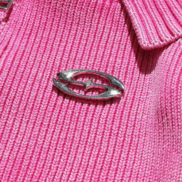 PLATE RIB ZIP KNIT