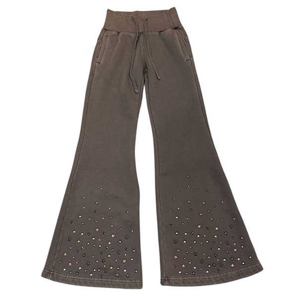 STUDS PIGMENT FLARE PANTS