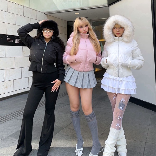 TRIM FUR STONE PUFF JACKET