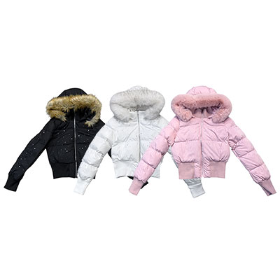 TRIM FUR STONE PUFF JACKET